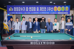 청양군, ‘제2회 청양군수기 읍·면 대항 당구대회’ 개최